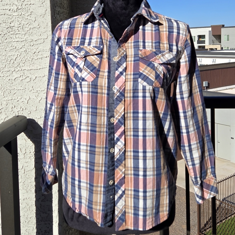 Plaid Button-Up Shirt
